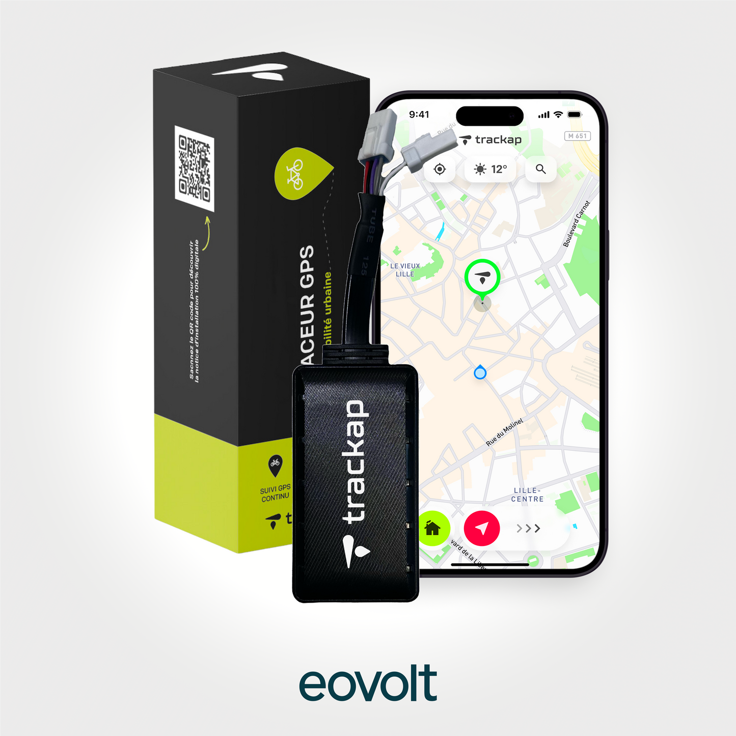 RUN.4, traceur gps 4G vélos électriques Eovolt