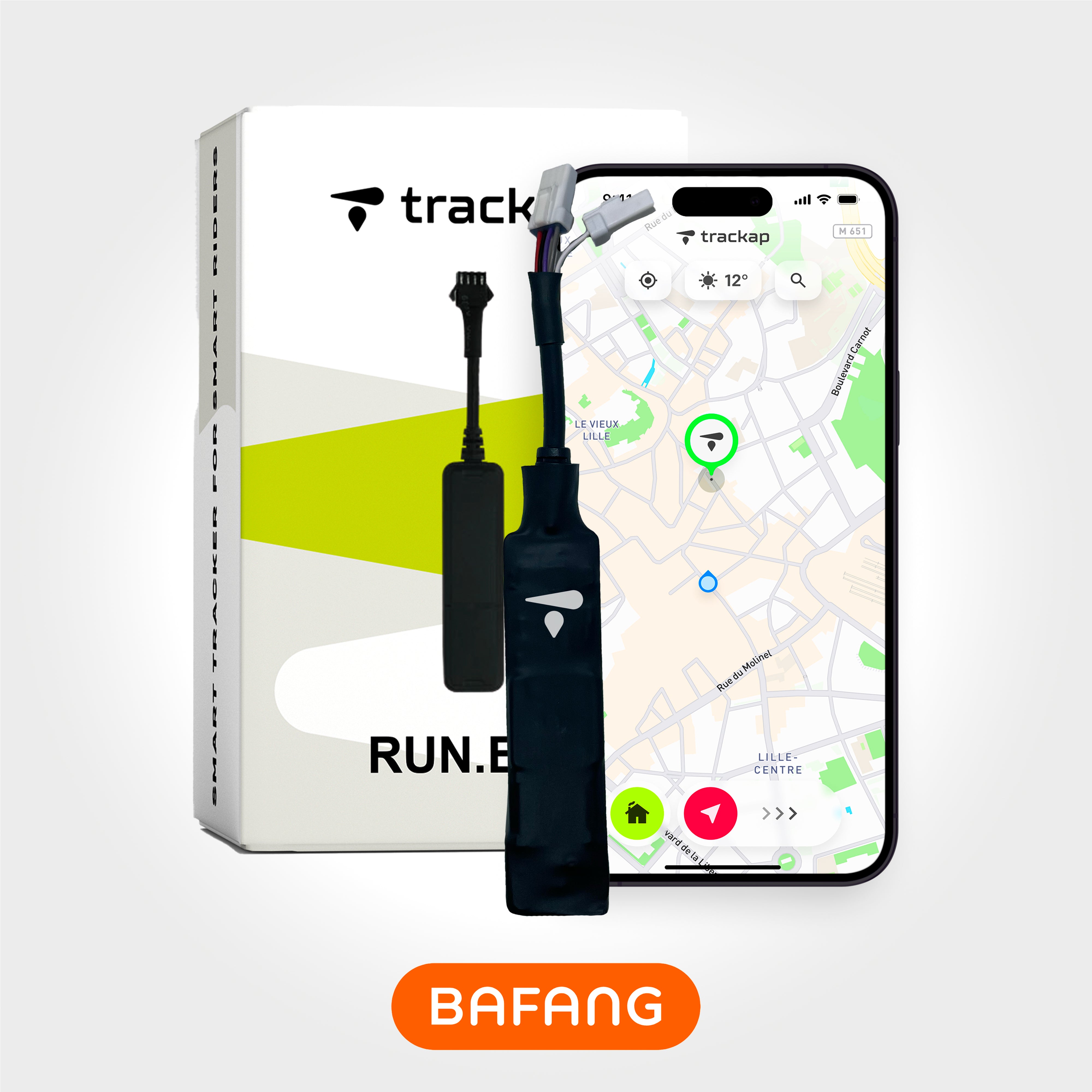 RUN.E electric bike GPS tracker Bosch Shimano Bafang